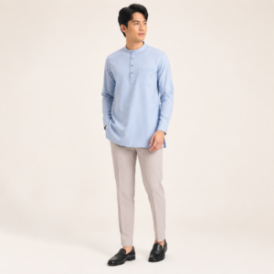 Sky Blue Modern Kurta Look